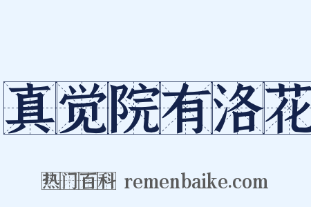 真觉院有洛花是什么意思的图片